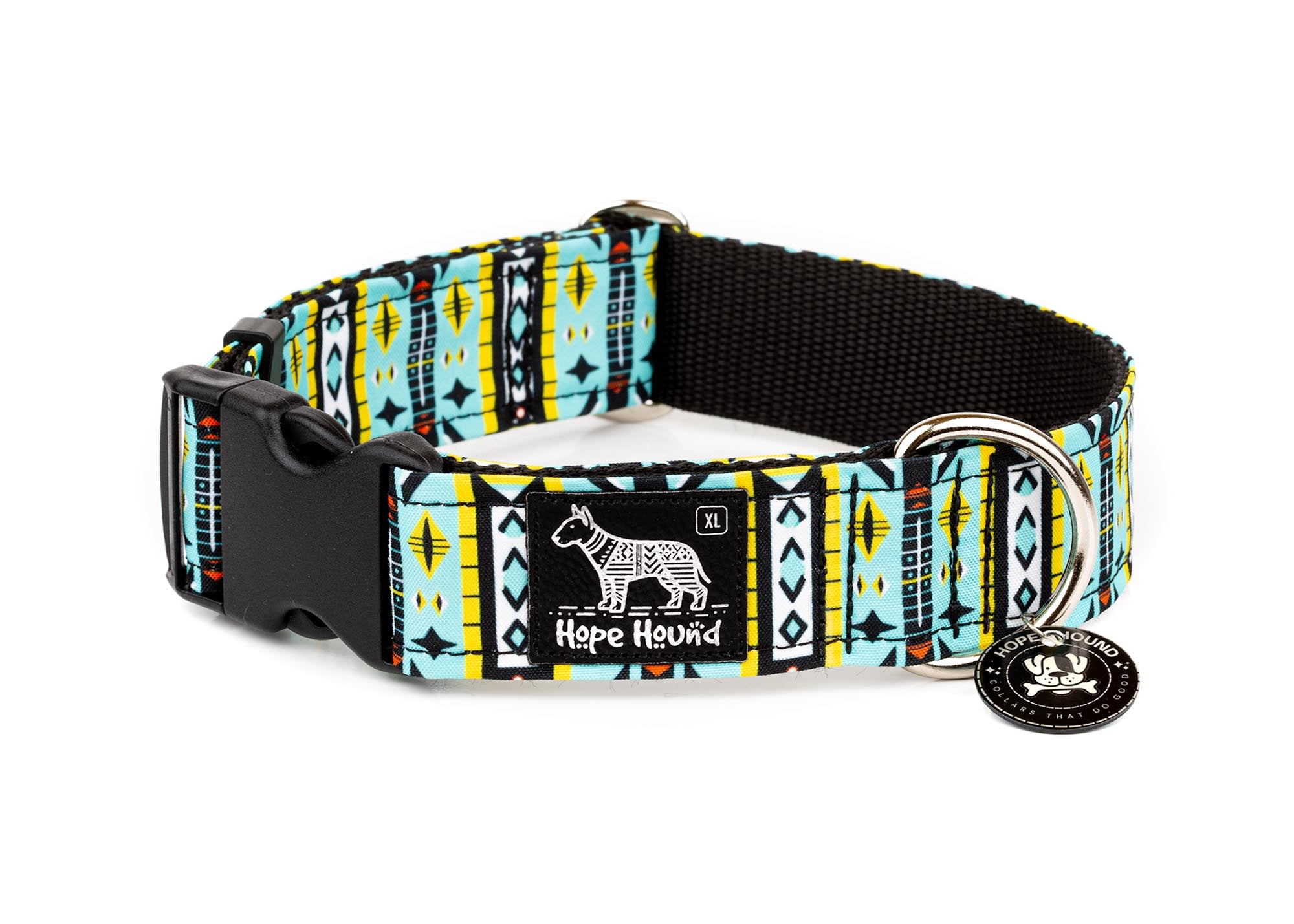 Ajo Buckle Dog Collar with geometric pattern