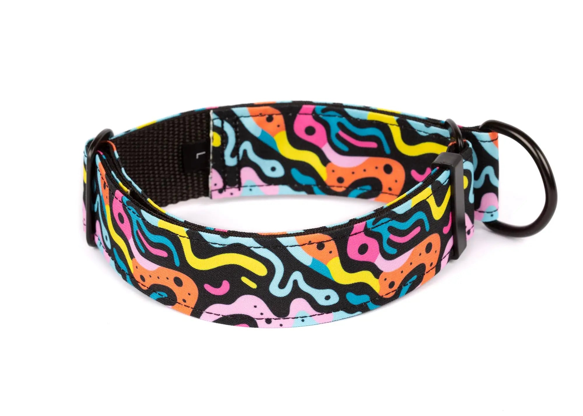 Hope Hound limited slip collar with colourful abstract pattern 