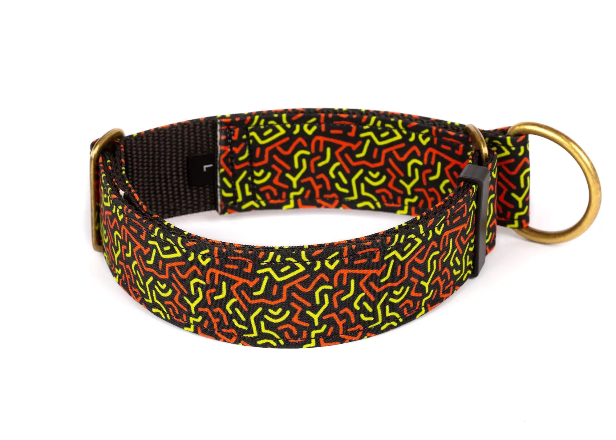 Hope Hound limited slip waterproof Dog collar with colourful maze pattern